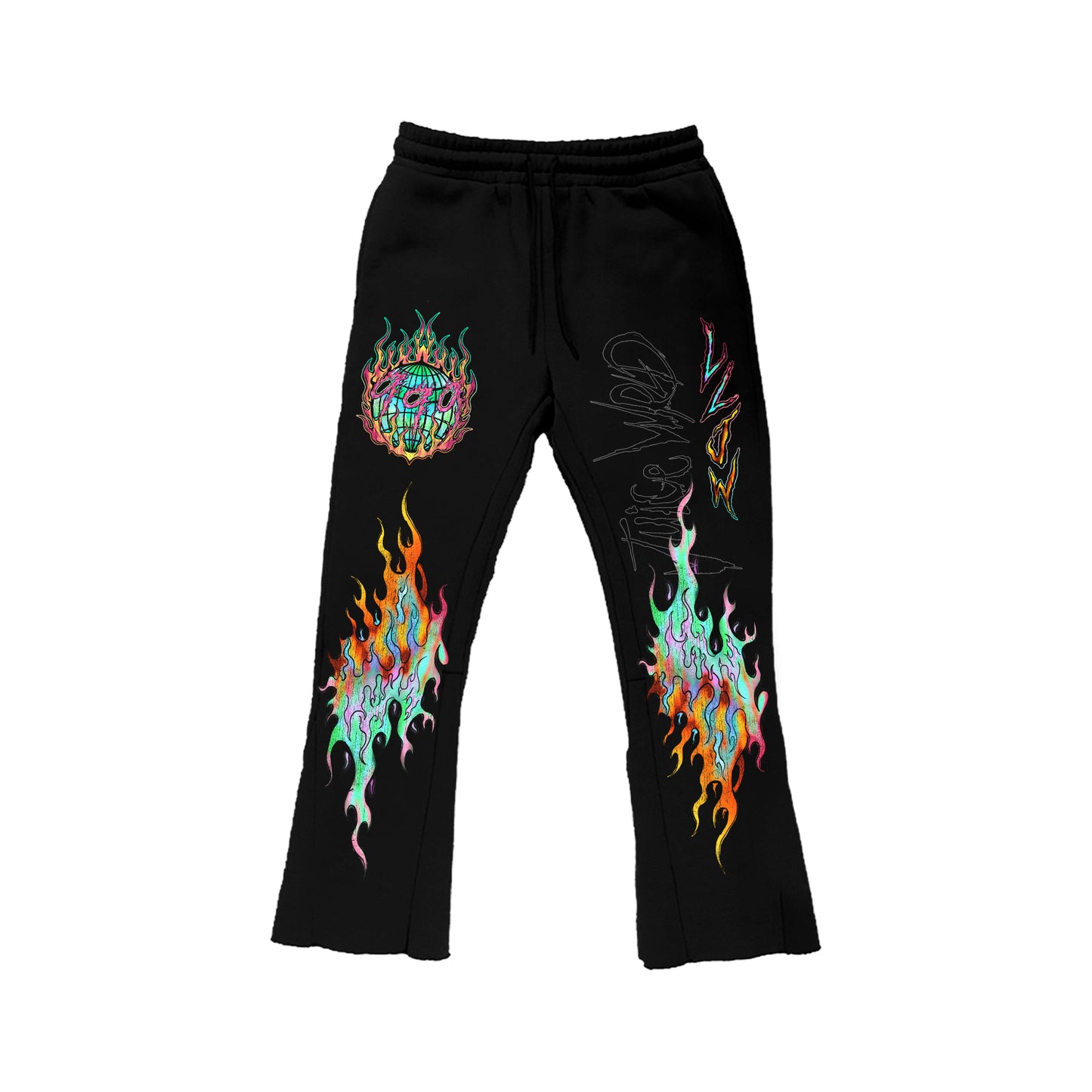 999 CLUB UP IN FLAMES SWEATPANTS