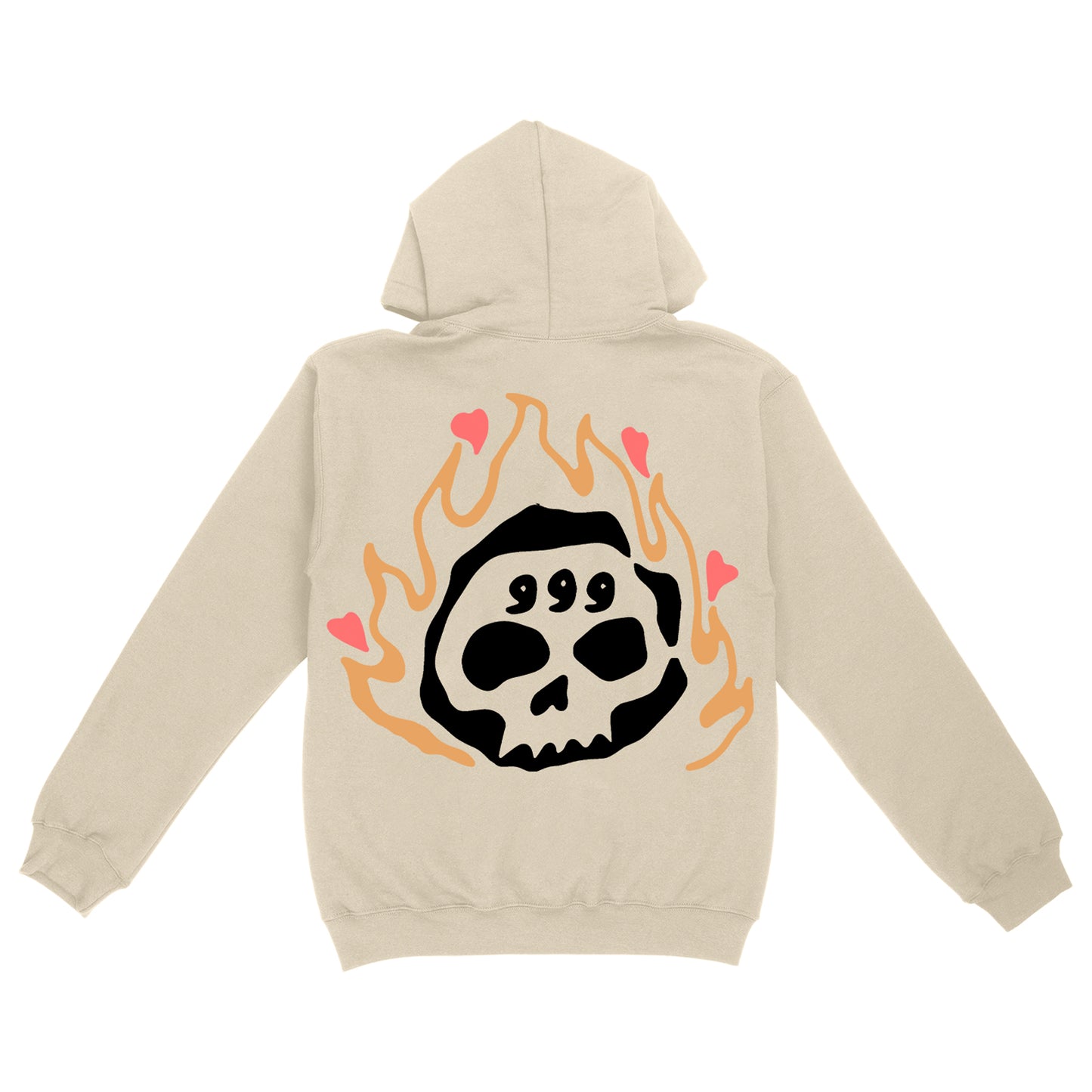 999 CLUB SKULL PUFF PRINT HOODIE